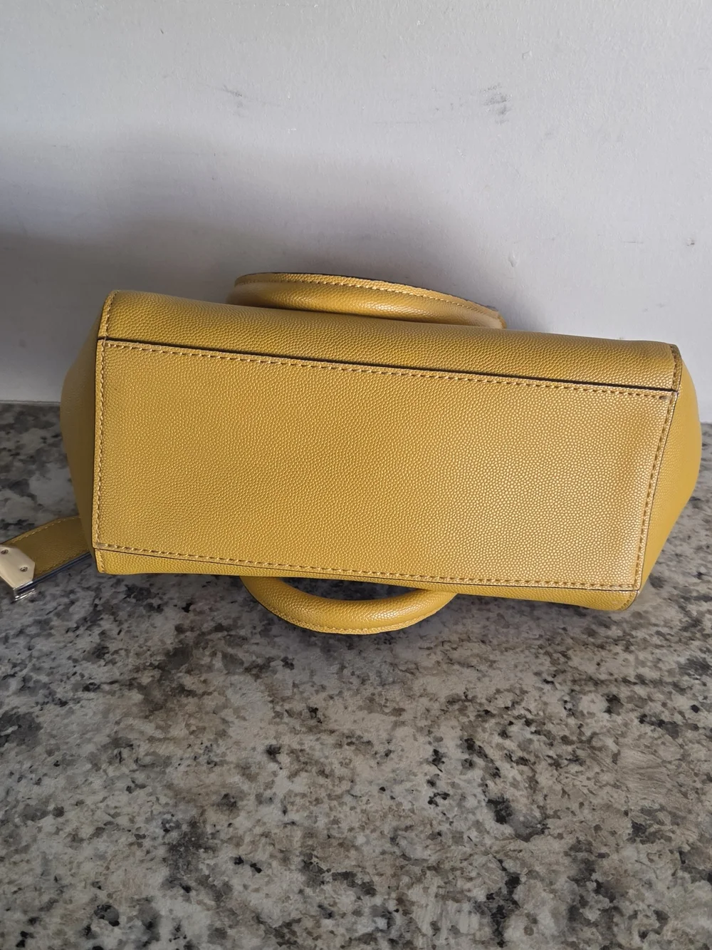 ALDO Yellow Structured Top-Handle Satchel